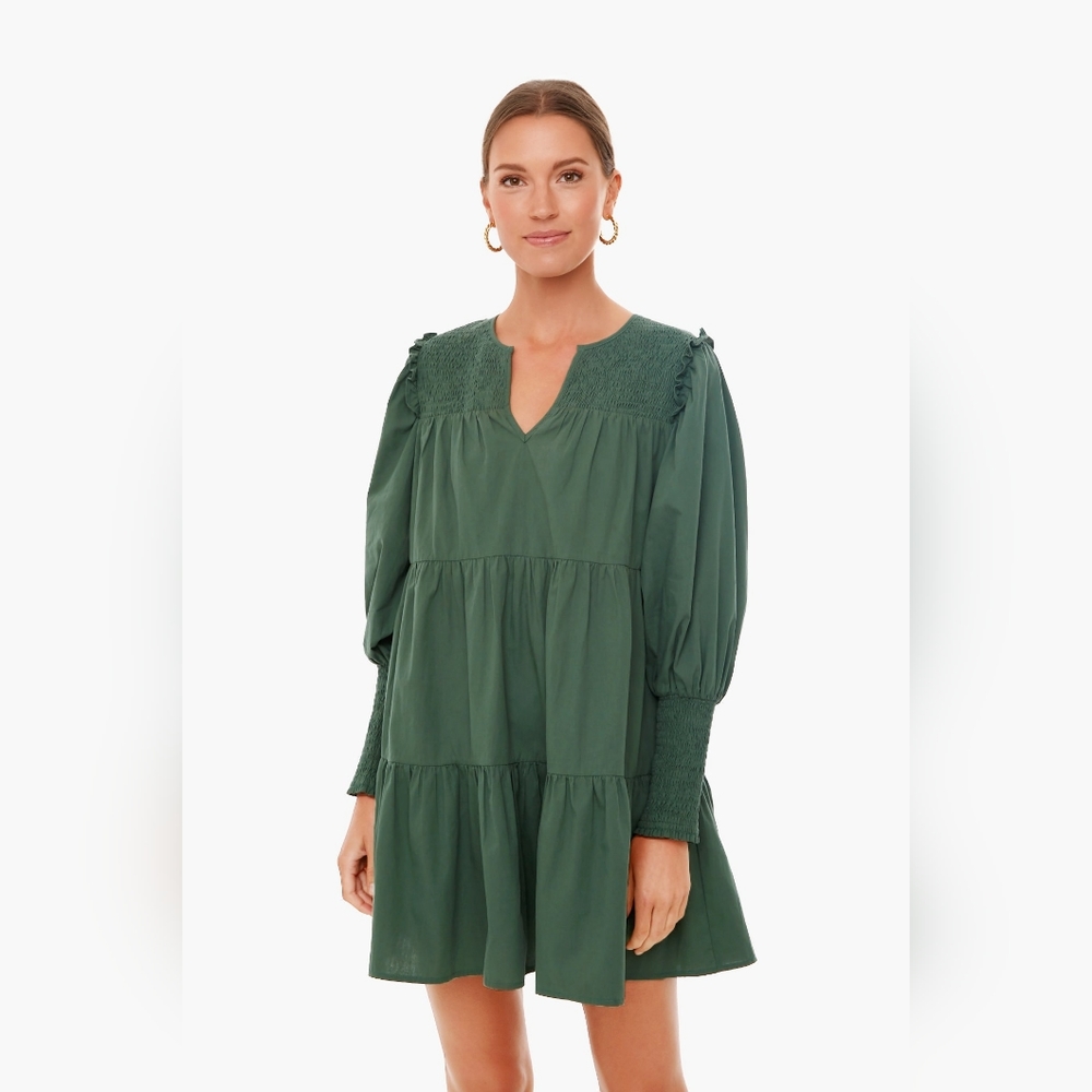 Tuckernuck Pomander Place Jaguar Green Ceci Dress (Small NWT)